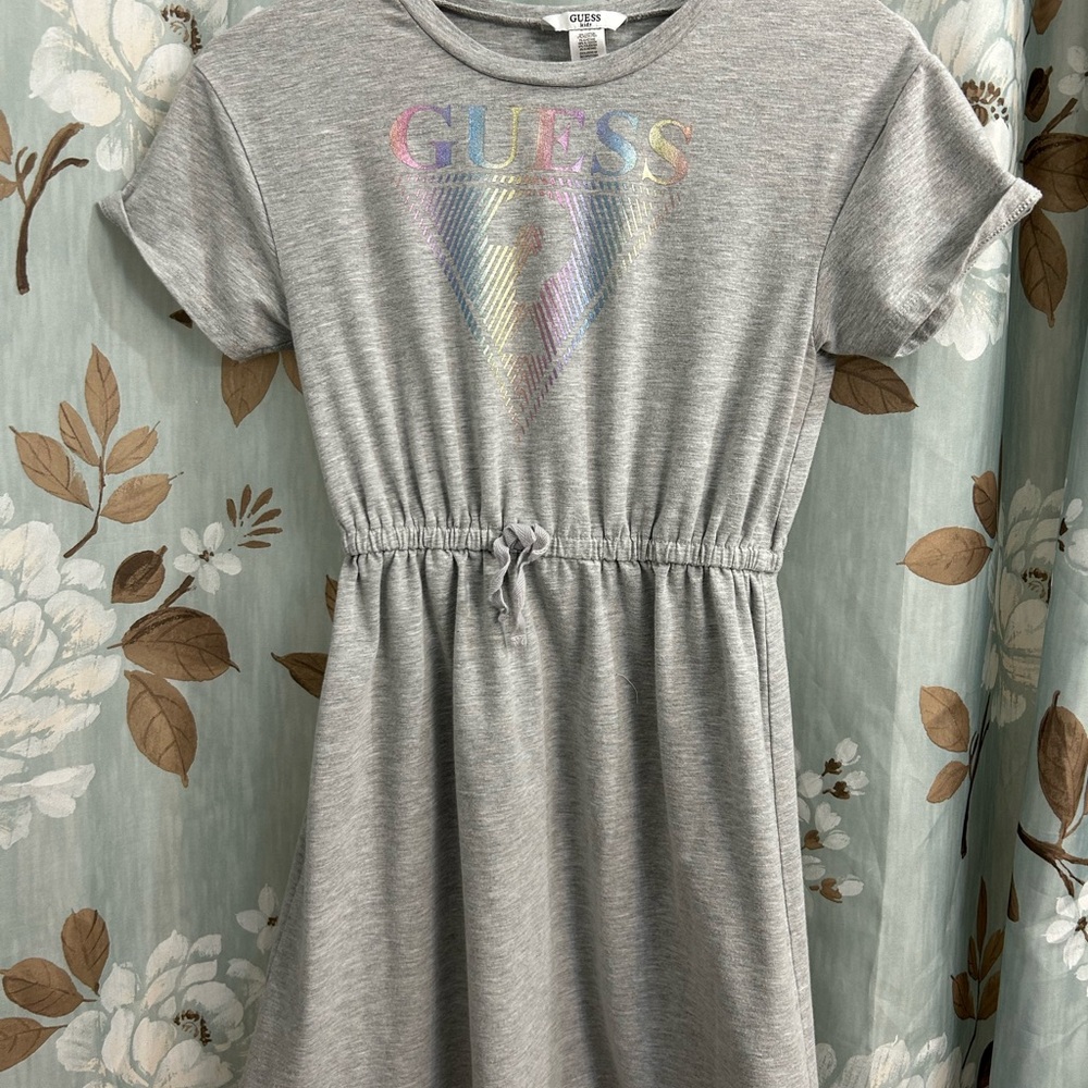 GUESS Kids Heather Gray Dress with Logo